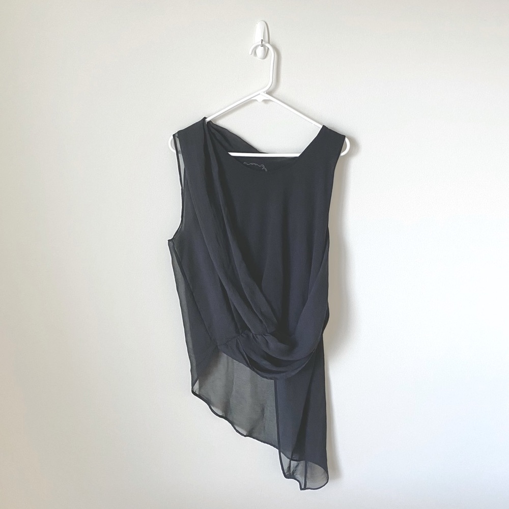 Peruvian Connection Drape Tank in Black